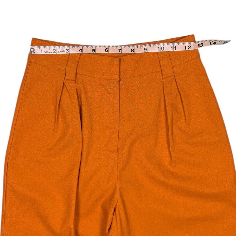 Commense Orange Vest + Pants Set Cotton Linen Two Piece Set Womens XS NWOT - Picture 5 of 8